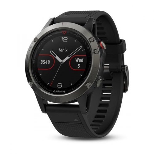 Мультиспортивные часы Garmin Fenix 5 с GPS, серые с черным ремешком (010-01688-00)