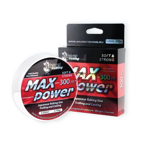 Леска Akara Max Power прозрачная 300 м
