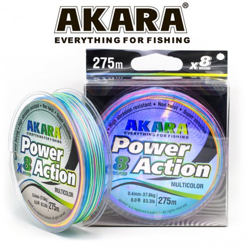 Шнур Akara Power Action X-8 Multicolor 275 м