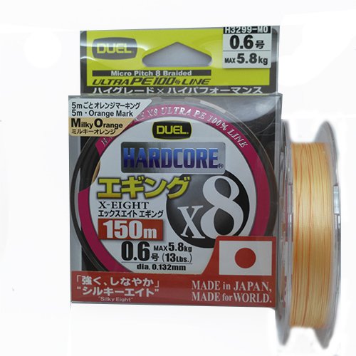 Шнур Duel PE Hardcore X8 Eging MilkyOrange 150м