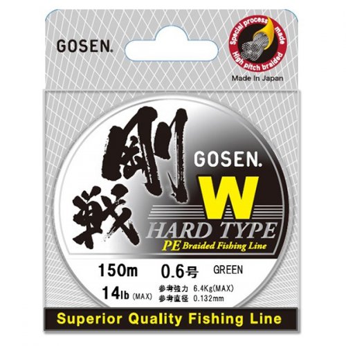 Шнур Gosen W 4 braid Hard Type 150м Moss Green