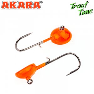 Форелевая джиг-головка Akara Trout Time Таблетка 2г № 4 Orange (3шт)