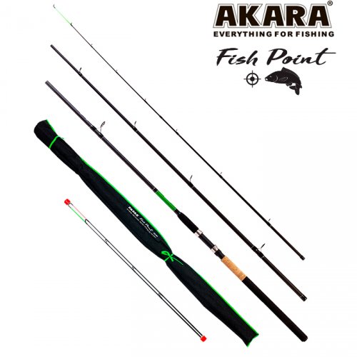 Удилище штекерное угольное фидерное 3 колена Akara L17033 Fish Point TX-20