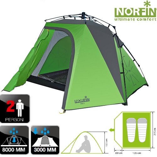Палатка автоматическая двухместная Norfin Pike 2 Nf