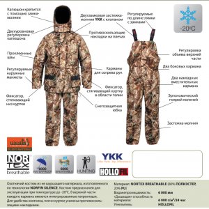 Костюм зимний Norfin Hunting Trapper Passions
