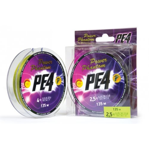 Шнур Power Phantom PE4 зеленый 135м
