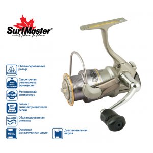 Катушка безынерционная Surf Master Leader